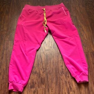 Figs Muoy Shocking Pink Scrub Pants